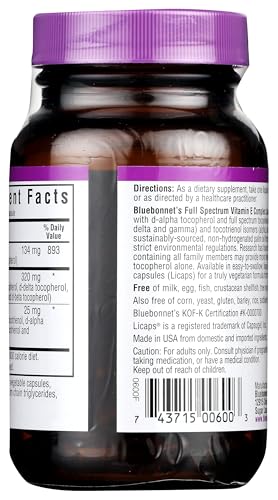 BlueBonnet Full Spectrum Vitamin E Liquid Capsules – 200 IU, 30 Count