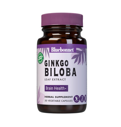 BlueBonnet Ginkgo Biloba Leaf Extract Supplement – 30 Veggie Capsules