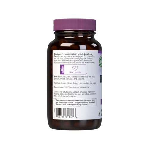 BlueBonnet Homocysteine Formula – 120 Count, Vegan & Non-GMO