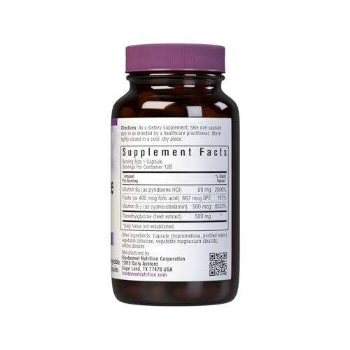 BlueBonnet Homocysteine Formula – 120 Count, Vegan & Non-GMO