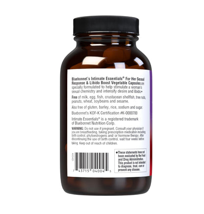 Bluebonnet Nutrition Intimate Essentials for Her: Sexual Response & Libido Boost – 30 Capsules, Non-GMO, Vegan