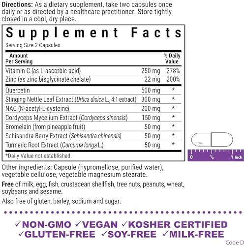 Bluebonnet Nutrition JustBreathe – Seasonal Support*, Non-GMO, Kosher, Gluten-Free, Soy-Free, Dairy-Free (30 Vegetable Capsules, 15 Servings)