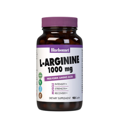 BlueBonnet L-Arginine 1000 mg Caplets – 90 Count | Nitric Oxide Support