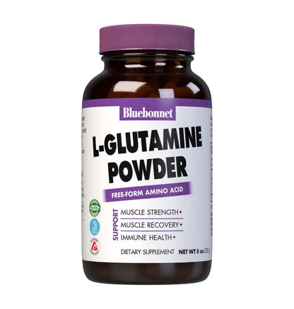 Bluebonnet Nutrition L-Glutamine Powder, 8 oz – Immune Support & Muscle Recovery