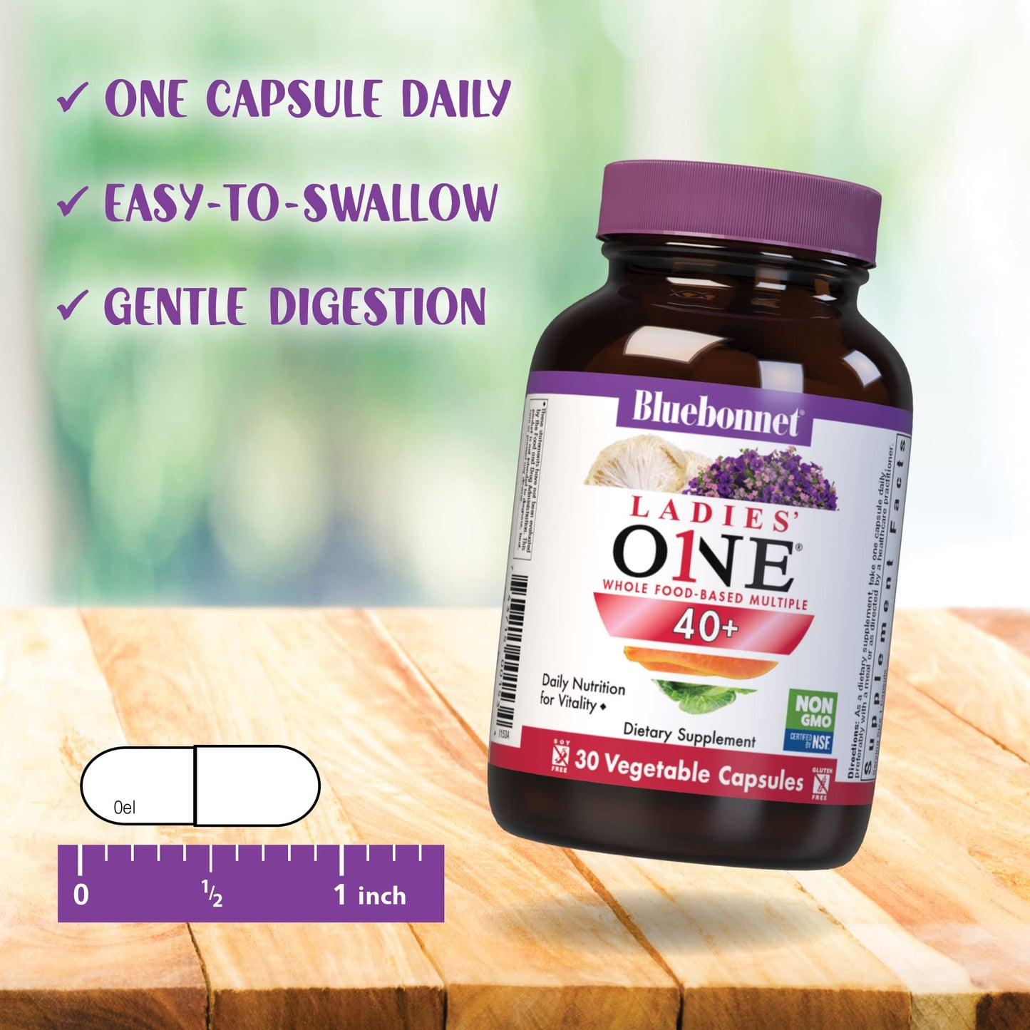 Bluebonnet Nutrition Ladies’ ONE 40+ Multivitamin – Soy-Free, Non-GMO, Gluten Free