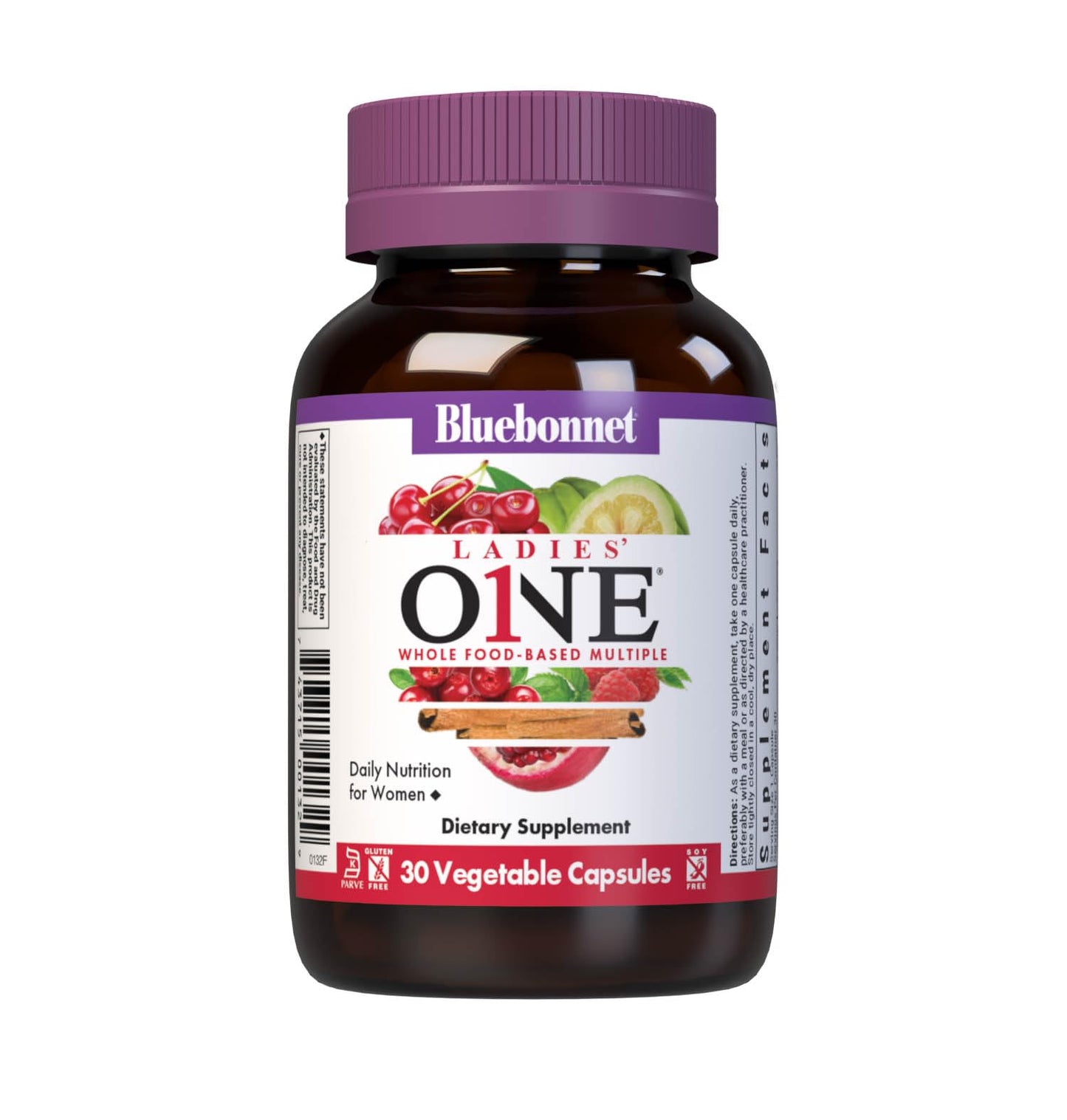 Bluebonnet Nutrition Ladies One Organic Vegetable Capsule – Whole Food Multivitamin with K2, 30 Count