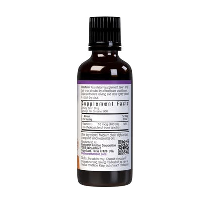 BlueBonnet Liquid Vitamin D3 Drops 400 IU Citrus, 1 Fl Oz