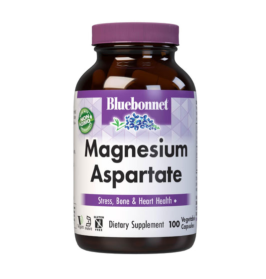 Bluebonnet Magnesium 400 mg – Chelated Magnesium Aspartate BritishVita | Premium UK Vitamins & Wellness Supplements