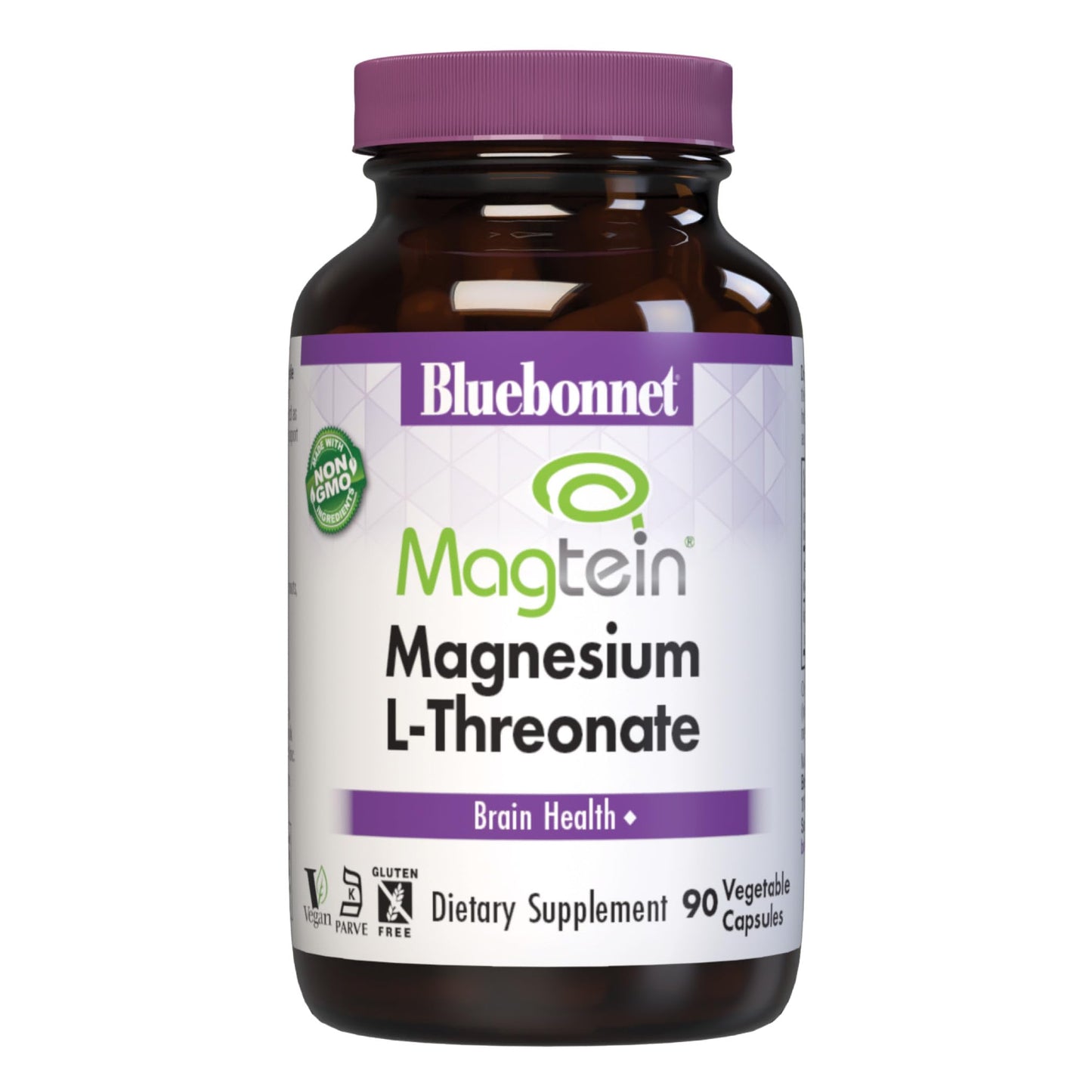 Bluebonnet Magtein Magnesium L-Threonate – Brain Health, 90 Veg Capsules
