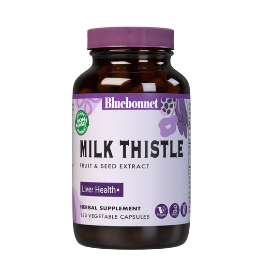 BlueBonnet Milk Thistle Fruit & Seed Extract – 120 Veg Capsules, Liver Health BritishVita | Premium UK Vitamins & Wellness Supplements