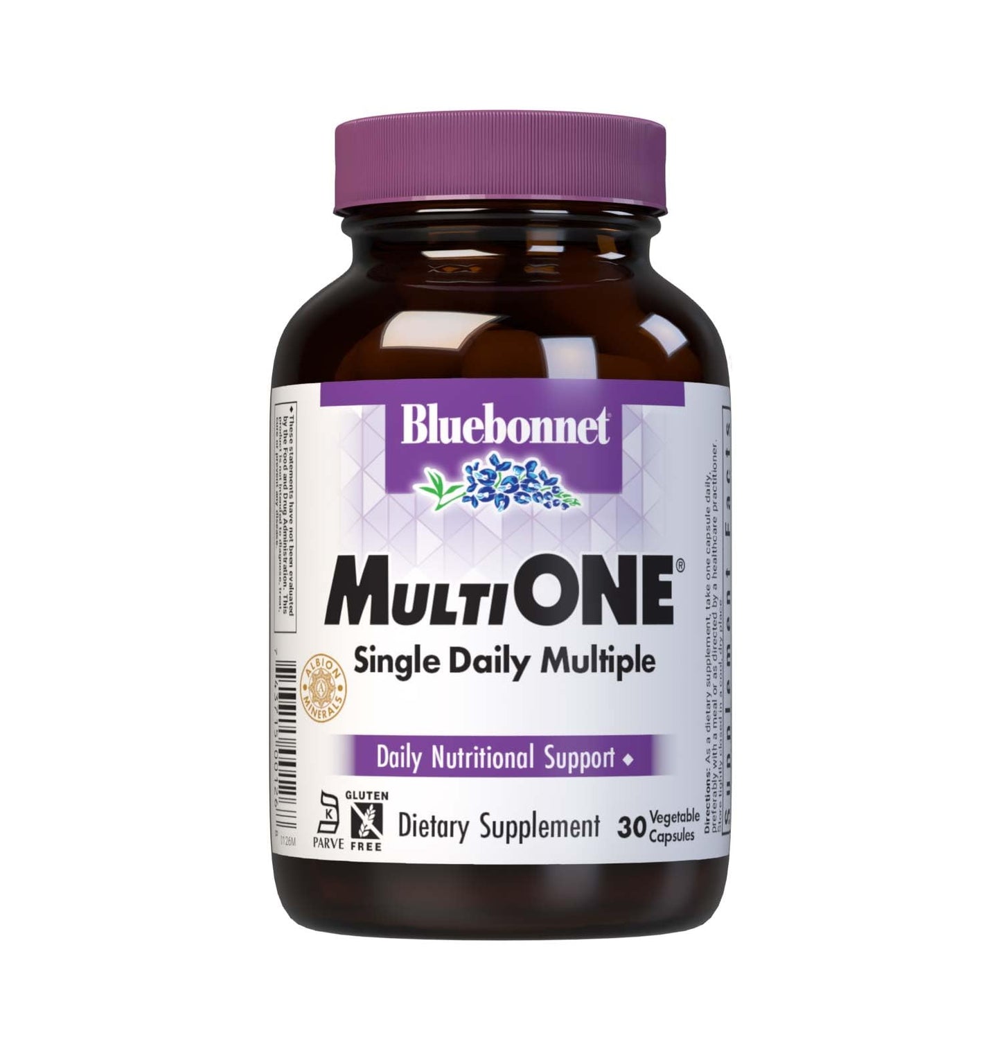 Bluebonnet Nutrition Mult One with Iron – Daily Multivitamin (30 Veg Capsules) | Vegetarian, Kosher, Gluten-Free