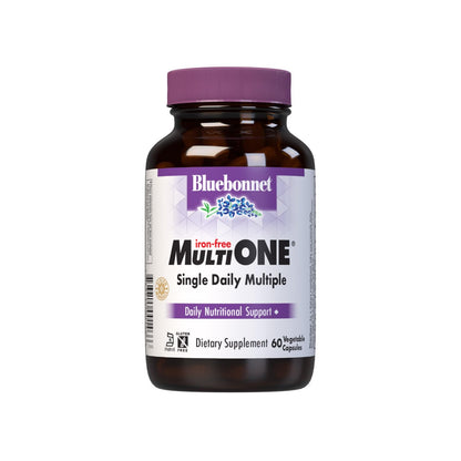 Bluebonnet Multi One Iron-Free Vegetable Capsules – 60 Veg Capsules | Gluten Free, Kosher