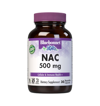 Bluebonnet NAC 500 mg Vitamin Capsules - 30 Count