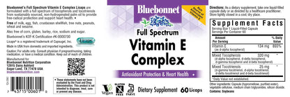 BlueBonnet Natural Full Spectrum Vitamin E Complex - 60 Licaps BritishVita | Premium UK Vitamins & Wellness Supplements
