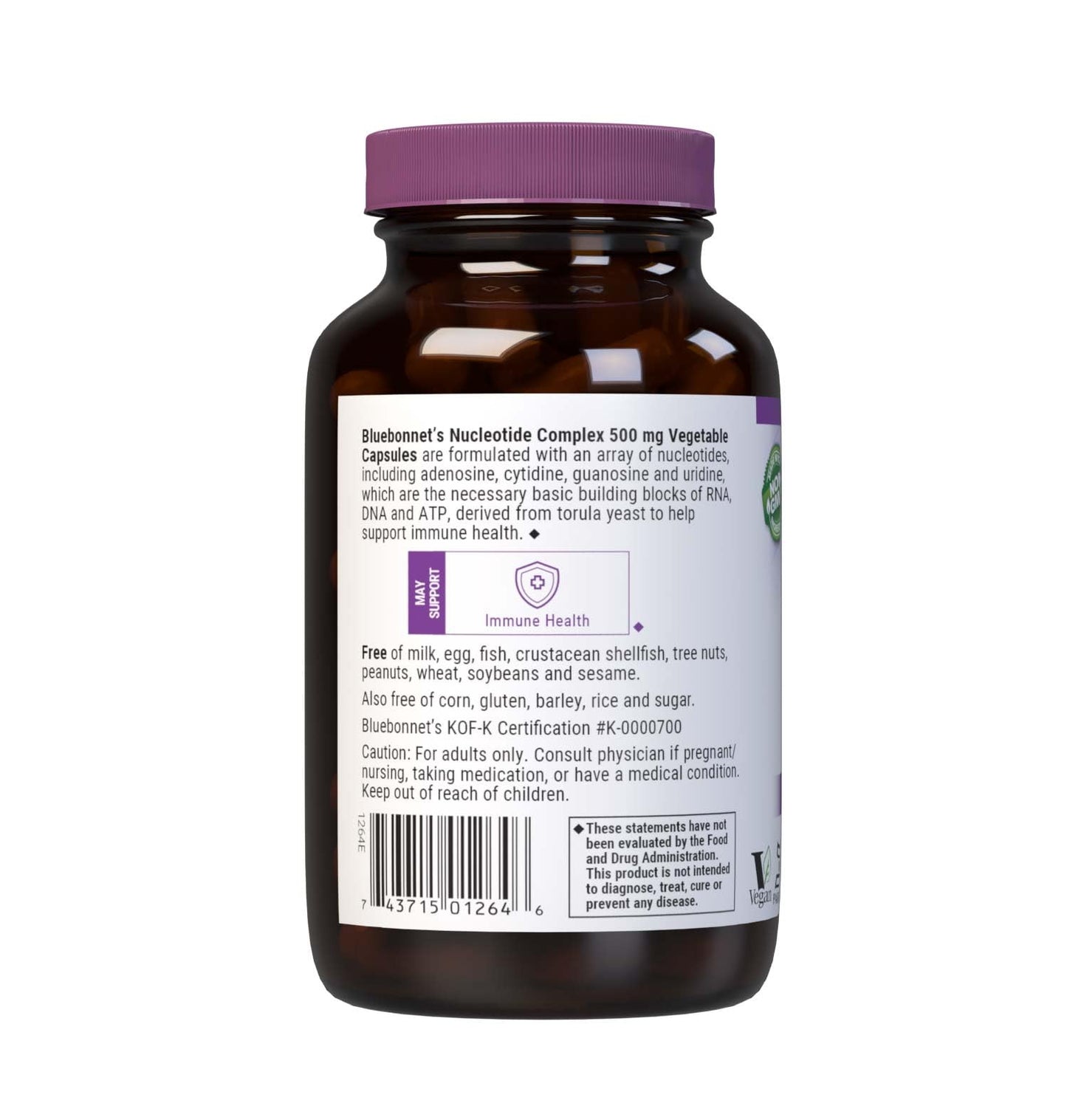 BlueBonnet Nucleotide Complex Supplement – 60 Count – White Bottle