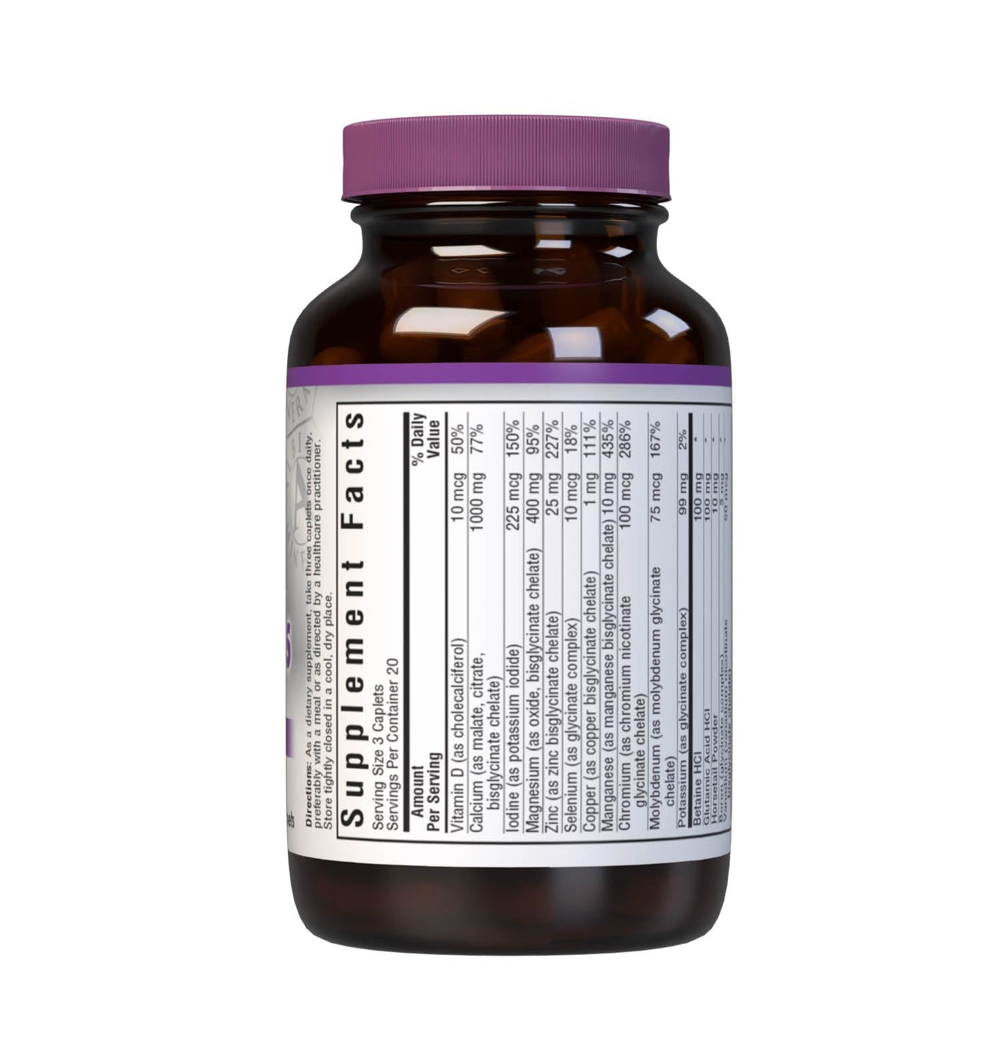 Bluebonnet Albion Chelated Multiminerals Iron-Free - 60 Caplets, 20 Servings