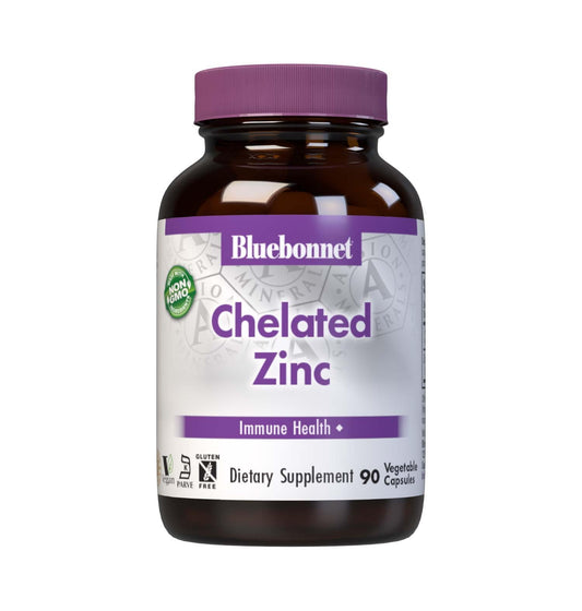 Bluebonnet Albion Chelated Zinc 30 mg – Immune Support & Enzyme Function | 90 Veg Capsules BritishVita | Premium UK Vitamins & Wellness Supplements