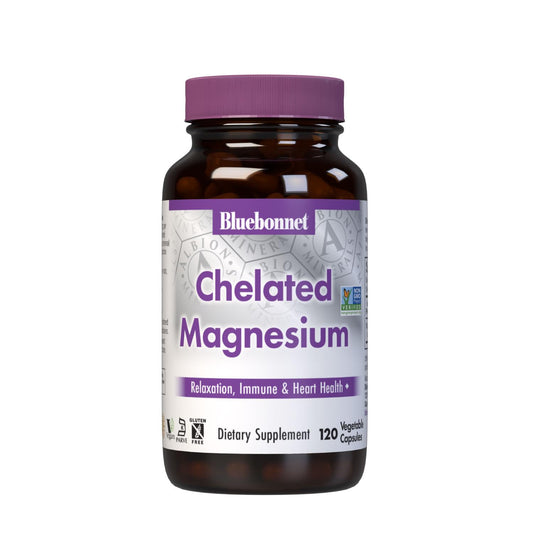 Bluebonnet Nutrition Albion Chelated Magnesium 200 mg – 120 Veggie Caps, Vegan, Kosher BritishVita | Premium UK Vitamins & Wellness Supplements