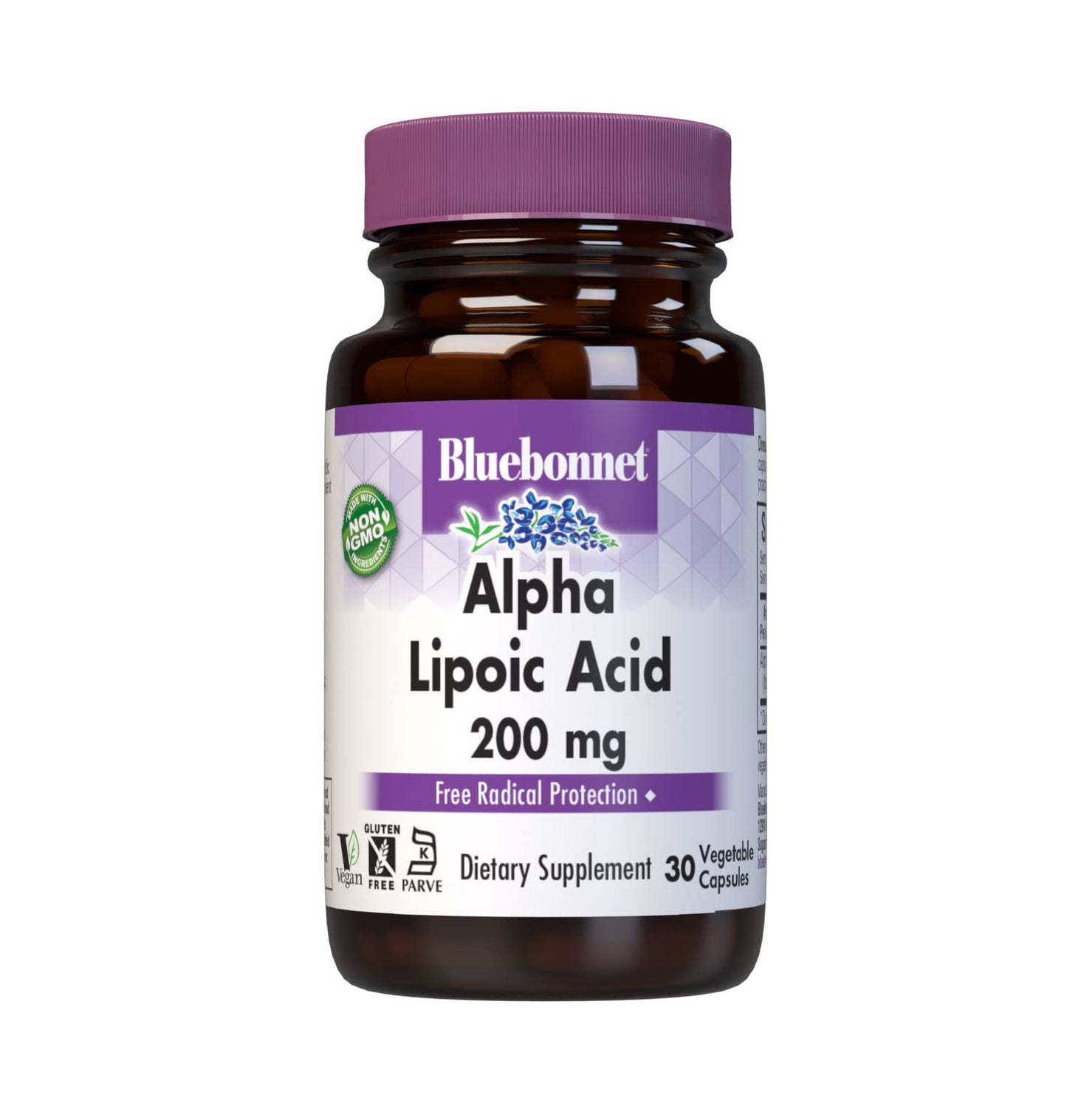 Bluebonnet Nutrition Alpha Lipoic Acid 200 mg | 30 Veg Capsules | Free Radical Protection