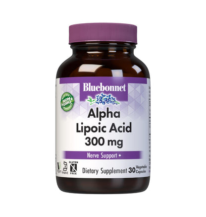 Bluebonnet Nutrition Alpha Lipoic Acid 300 mg – 30 Veggie Capsules | Non-GMO