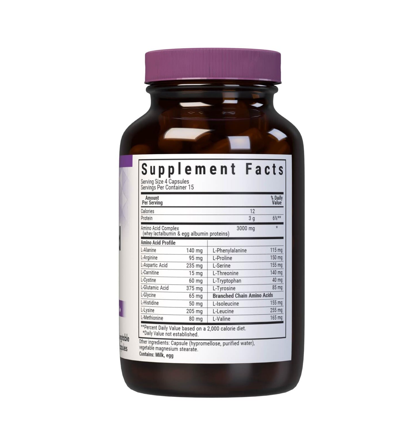 Bluebonnet Nutrition Amino Acid 750mg – High Potency, Soy-Free, Gluten-Free, Non-GMO | 60 Veg Capsules, 15 Servings