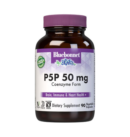 Bluebonnet Nutrition CellularActive P-5-P 50mg – 90 Vegetarian Capsules | Vitamin B6 (Pyridoxal-5-Phosphate)