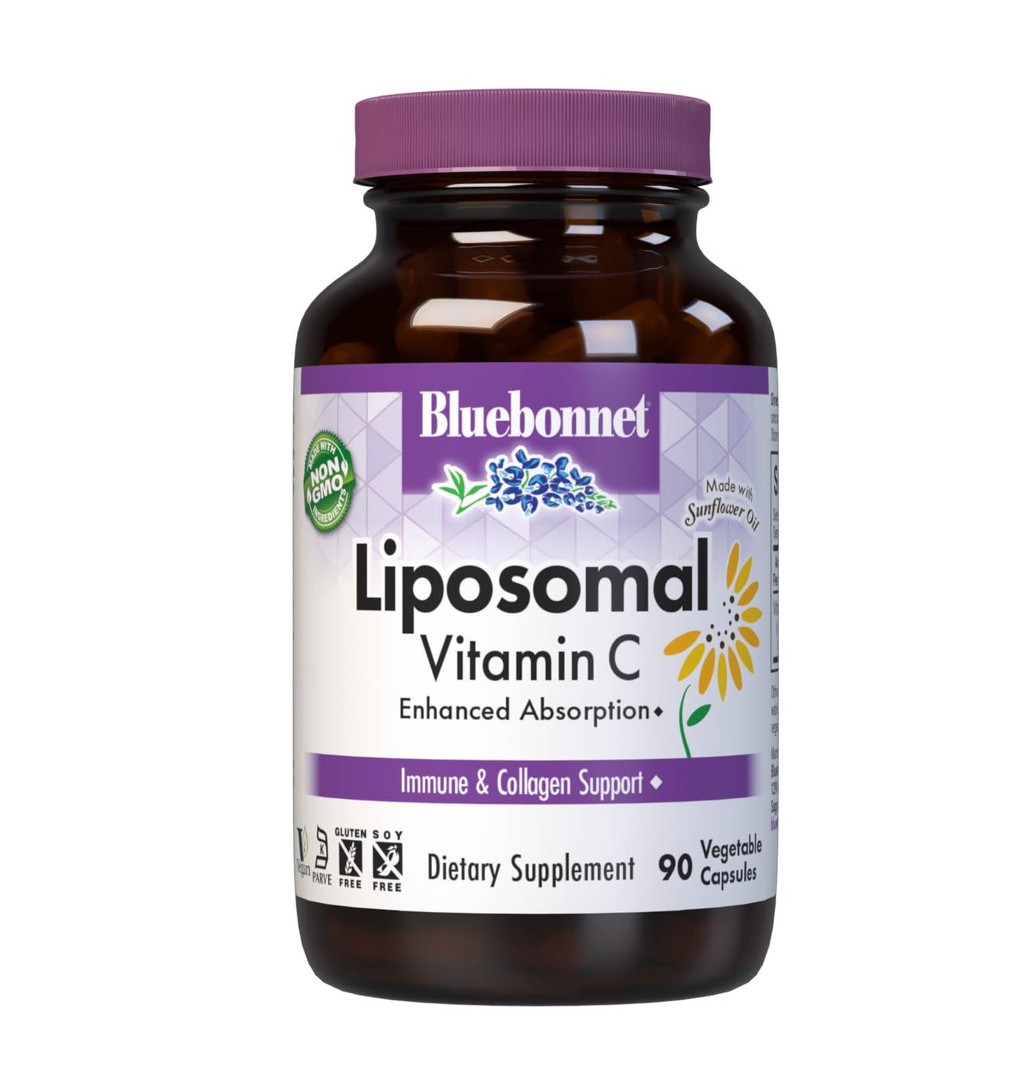 BlueBonnet Nutrition Liposomal Vitamin C – Immune Support, Joint Health, Collagen Synthesis | 90 Veg Capsules