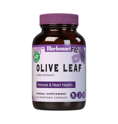 Bluebonnet Nutrition Olive Leaf Extract Standardized to 18% Oleuropein, 60 Count | Immune & Heart Health