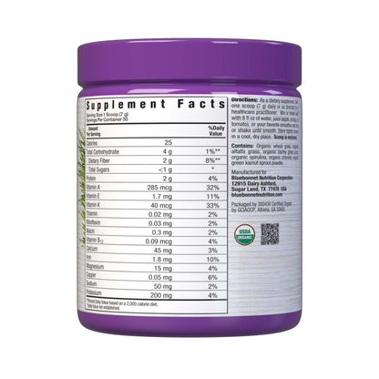 Bluebonnet OrganicGreens Green Powder 7.4 oz – Plant-Based Daily Nutrition