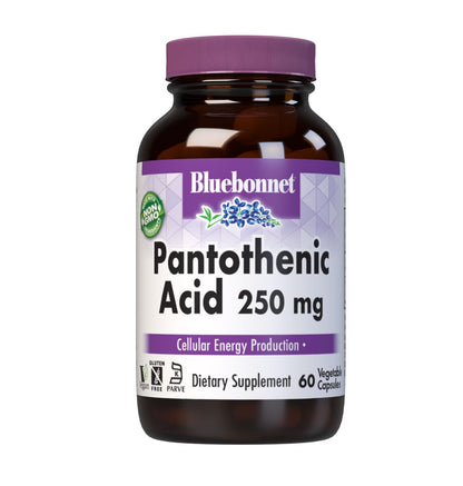 BlueBonnet Pantothenic Acid 250 mg – Vitamin B5 for Cellular Energy | Vegan & Gluten-Free