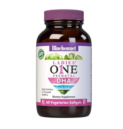 BlueBonnet Prenatal DHA 200 mg Vegetarian Softgels – 60 Count | LifesDHA Algal DHA