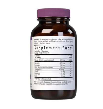 Bluebonnet Nutrition Super Quercetin + Vitamin C - Immune Support, 60 Vegetable Capsules