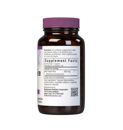 Bluebonnet Red Yeast Rice 600 mg – Heart Health* | Vegan, Non-GMO | 120 Veg Capsules