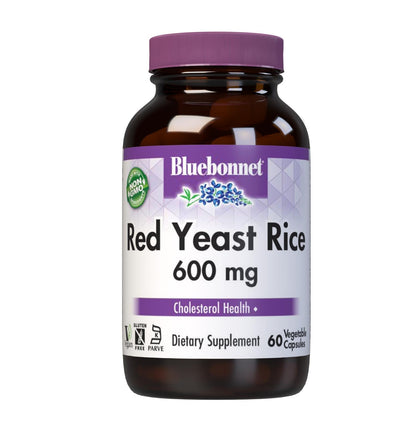 Bluebonnet Red Yeast Rice 600 mg – Non-GMO, Vegan, Kosher, Gluten-Free | 60 Veg Capsules