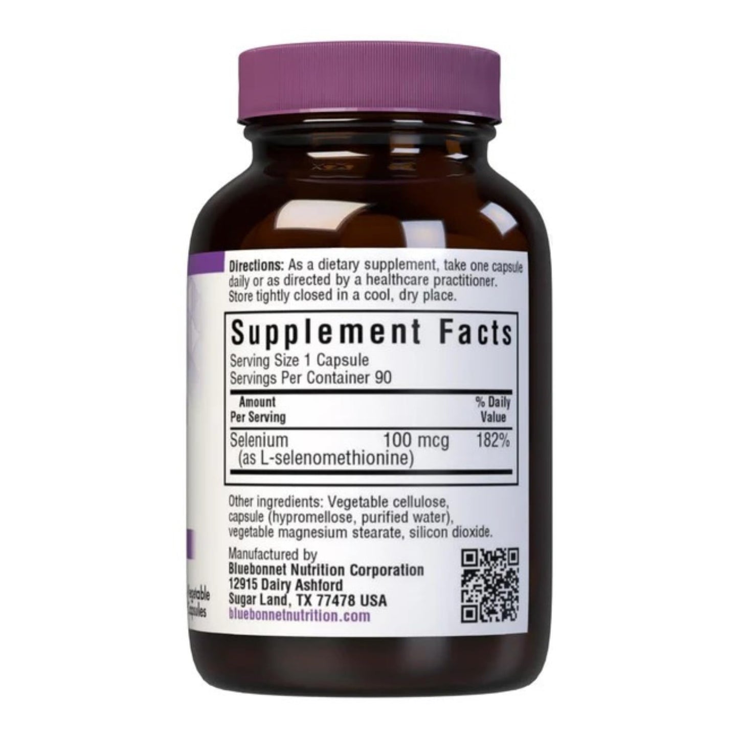 Bluebonnet Selenium 100mcg Capsules (L-selenomethionine) – Vegan, Non-GMO, Gluten-Free