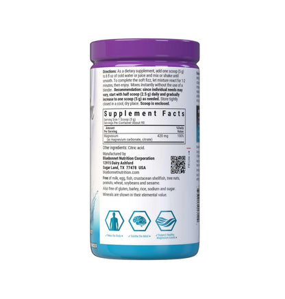 Bluebonnet Simply Calm Powder – Magnesium Blend for Calm & Stress Relief, 16 oz, 90 Servings