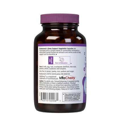 Bluebonnet Sleep Support - Rest & Relaxation, 60 Veg Capsules