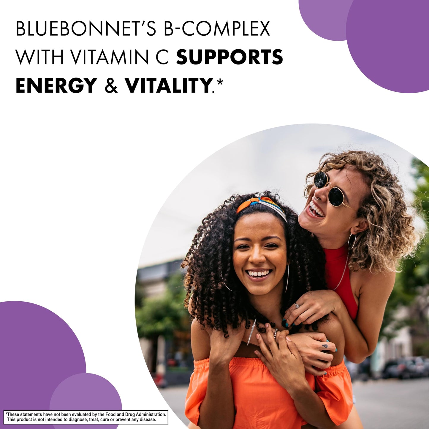 BlueBonnet Stress B-Complex for Women & Men – Vegan & Gluten-Free