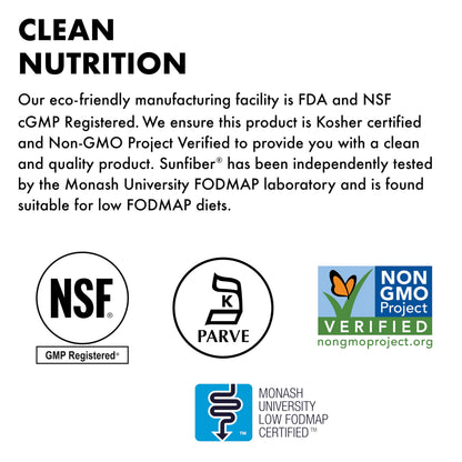 BlueBonnet Nutrition Sunfiber – 6 g Plant-Based Prebiotic Soluble Fiber – Supports Digestive Health* - Instant Dissolve – Non-GMO, Vegan, Kosher, Low-FODMAP – Unflavored, 7.4 OZ, 30 Servings