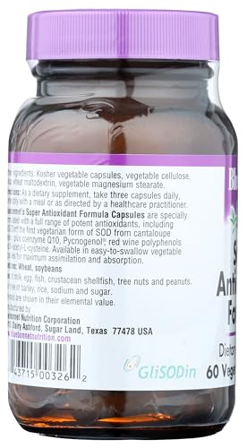 BlueBonnet Super Antioxidant Formula Vegetarian Capsules (60 Count) – White