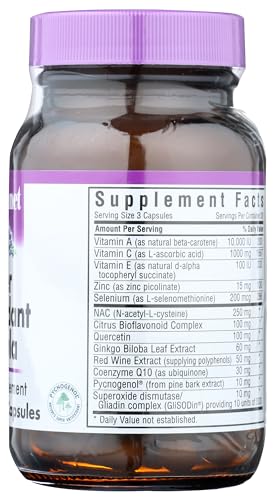 BlueBonnet Super Antioxidant Formula Vegetarian Capsules (60 Count) – White