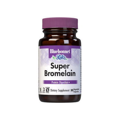 BlueBonnet Super Bromelain Vegetarian Capsules - Pineapple 500 mg, 30 Count