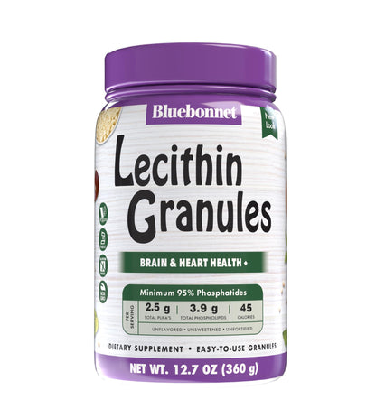 BlueBonnet Nutrition Super Earth Lecithin Granules – Non-GMO Soy, Gluten-Free, Vegan, Kosher Certified, No Sugar Added – 12.7 oz