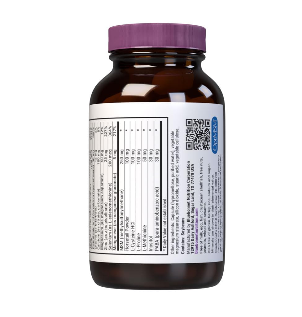 Bluebonnet Ultimate Hair & Nail Formula – 60 Veg Capsules | Gluten-Free & Vegan