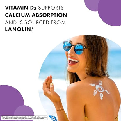 BlueBonnet Vitamin D3 1000 IU – 90 Veg Capsules | Non-GMO, Gluten Free, Kosher