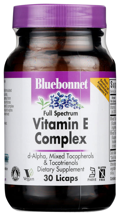 BlueBonnet Full Spectrum Vitamin E Liquid Capsules – 200 IU, 30 Count