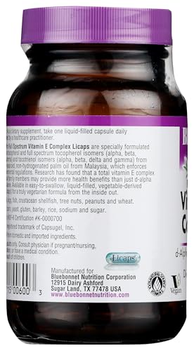 BlueBonnet Full Spectrum Vitamin E Liquid Capsules – 200 IU, 30 Count