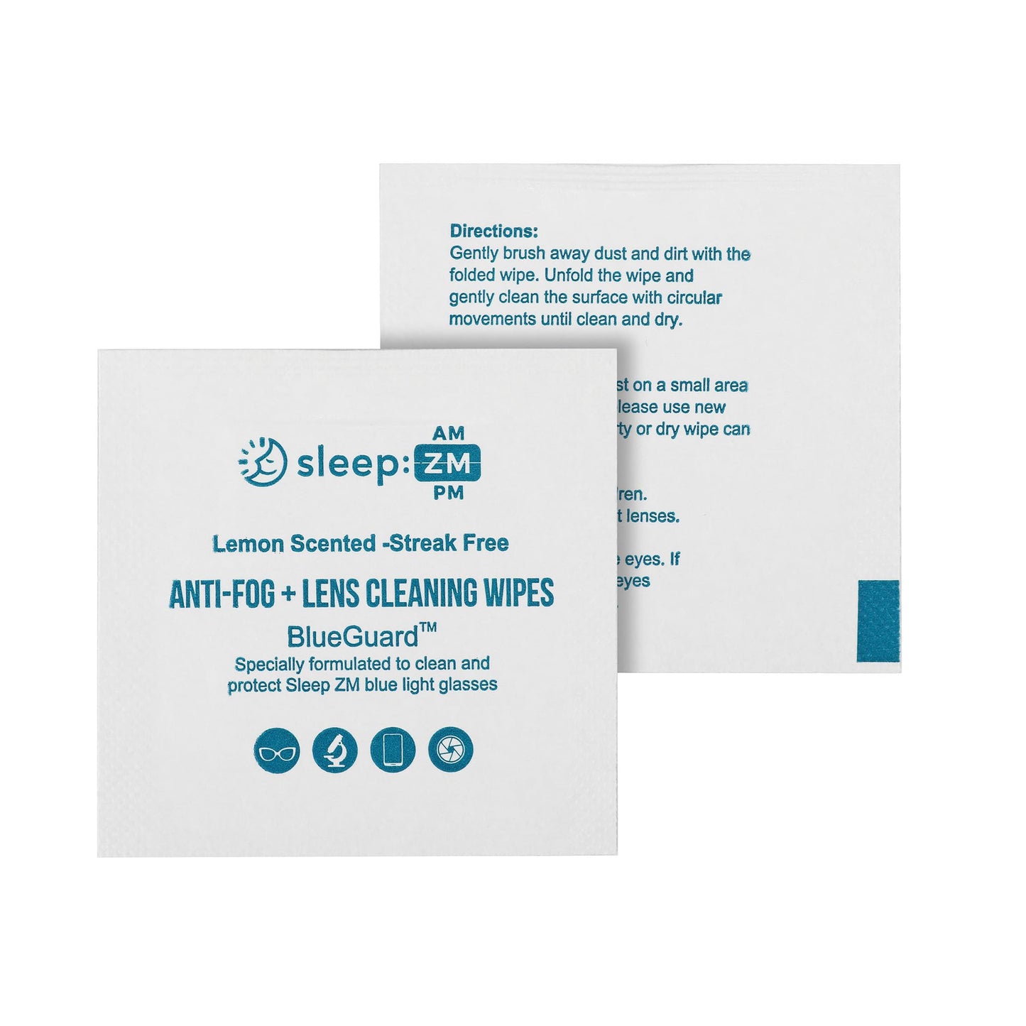 BlueGuard Pre-Moistened Eyeglass Wipes – 250 Count | Sleep ZM