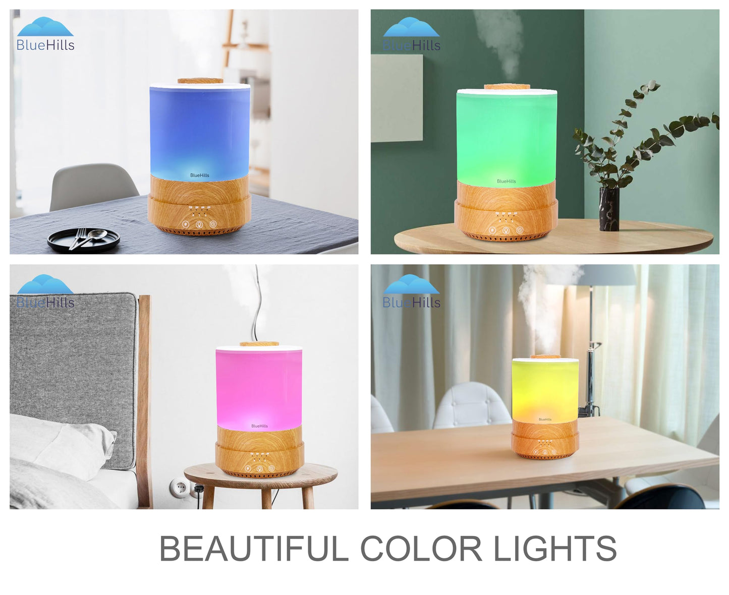 BlueHills Premium 2500ml XL Essential Oil Diffuser for Large Rooms – Humidifier & Aromatherapy