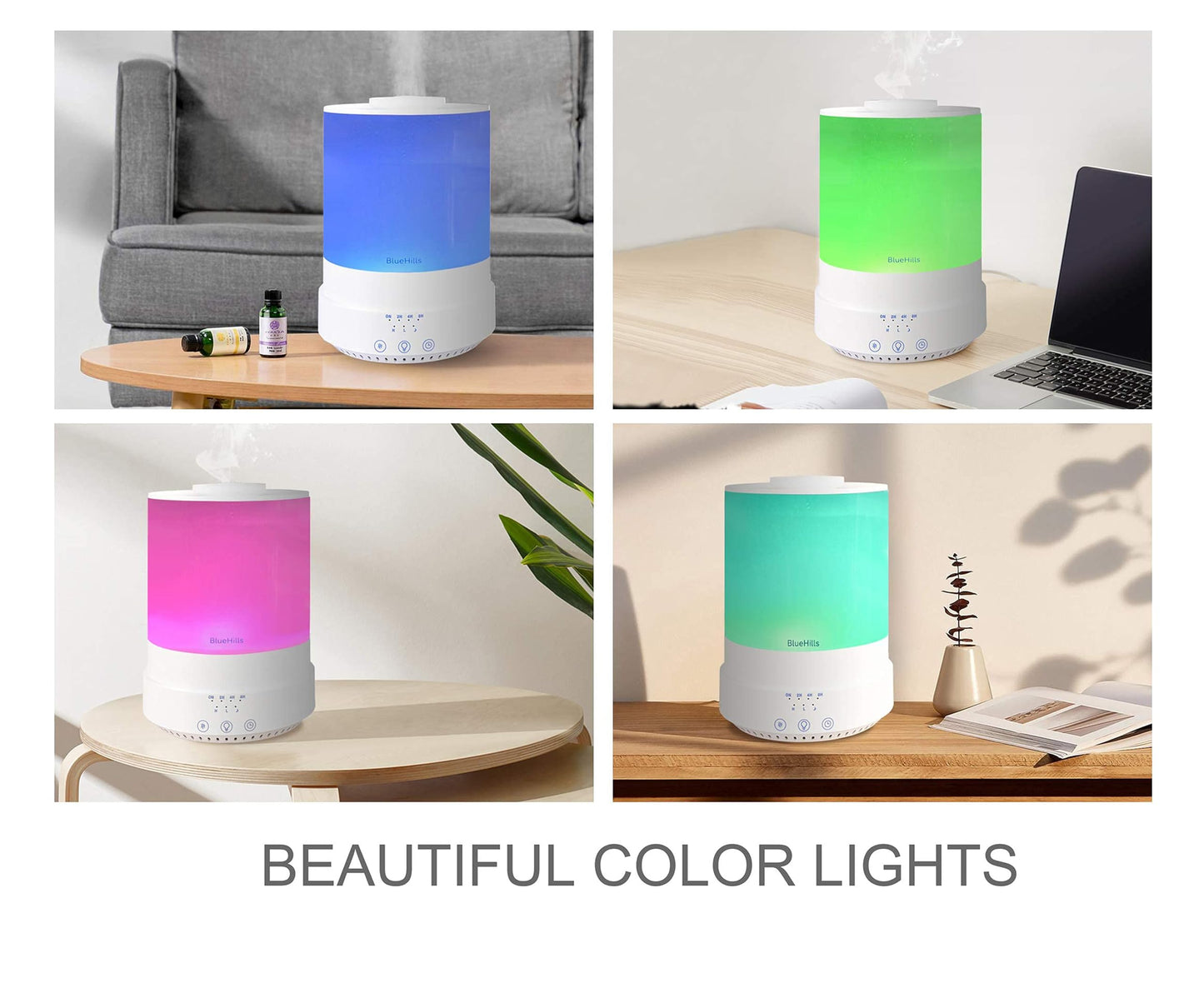BlueHills 2500ml XL Essential Oil Diffuser – Large 2.5L Humidifier (White)